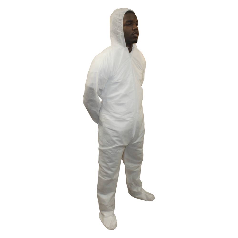 M1540 Supply Source Safety Zone® ProMax® II SMS Coveralls - Hood, Boots & Elastic Cuffs (White) (25ct)